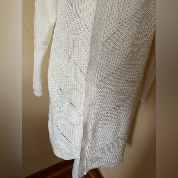 Chico’s Ivory Long Open Cardigan Sweater - Picture 2 of 8
